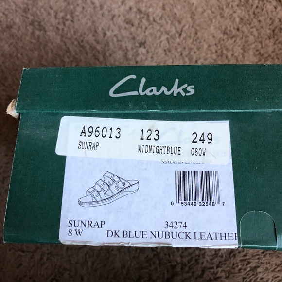 DONATED-Clarks Sunrap Midnight Blue - Size 8W - Picture 5 of 5